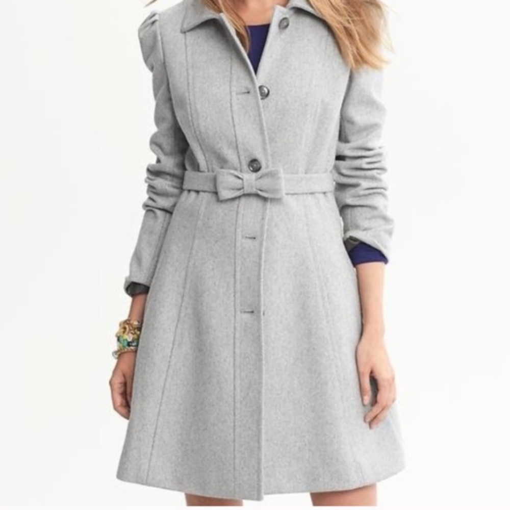 Banana republic bow wool pea coat